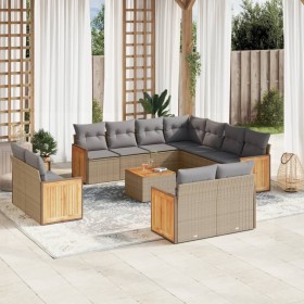 Garden sofa set 12 pieces and brown synthetic rattan cushions by , Garden sets - Ref: Foro24-3228187, Price: 969,74 €, Discou...