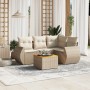 Set Gartensofas mit Kissen 5 Stück synthetisches Rattan beige von , Gartensets - Ref: Foro24-3224987, Preis: 508,77 €, Rabatt: %