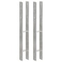 Fence anchors 2 pcs silver galvanized steel 7x6x60 cm by vidaXL, Spikes for anchoring in the ground - Ref: Foro24-145293, Pri...