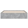 Concrete gray engineered wood bed with drawers 150x200 cm by , Beds and slatted bases - Ref: Foro24-3207269, Price: 194,43 €,...