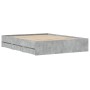 Cama con cajones madera ingeniería gris hormigón 150x200 cm de , Camas y somieres - Ref: Foro24-3207269, Precio: 194,43 €, De...