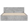 Estructura de cama cabecero y luces LED gris hormigón 160x200cm de , Camas y somieres - Ref: Foro24-3207598, Precio: 191,02 €...