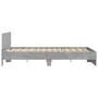 Estructura de cama cabecero y luces LED gris hormigón 160x200cm de , Camas y somieres - Ref: Foro24-3207598, Precio: 191,02 €...