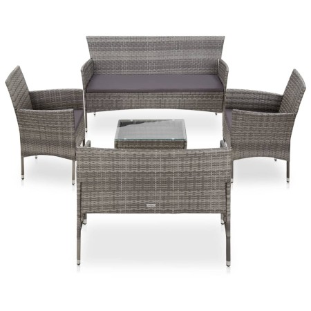 5-piece garden furniture set and gray synthetic rattan cushions by vidaXL, Garden sets - Ref: Foro24-45894, Price: 243,72 €, ...