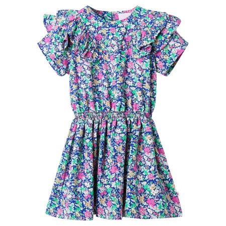 Children's dress with cobalt blue ruffle sleeves 104 by , Children's dresses - Ref: Foro24-11550, Price: 13,46 €, Discount: %