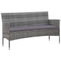 Set de muebles de jardín 5 pzas y cojines ratán sintético gris de vidaXL, Conjuntos de jardín - Ref: Foro24-45894, Precio: 24...