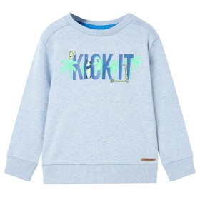 Children's sweatshirt soft blue mélange 116 by , Kids T-shirts - Ref: Foro24-11971, Price: 10,99 €, Discount: %