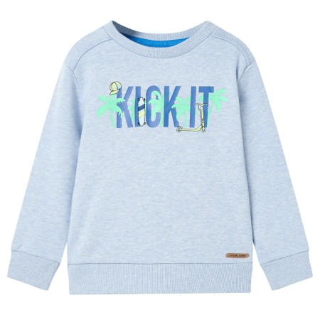 Children's sweatshirt soft blue mélange 116 by , Kids T-shirts - Ref: Foro24-11971, Price: 10,84 €, Discount: %