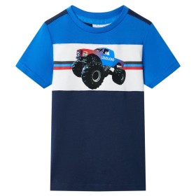 Camiseta infantil azul y azul marino 104 de , Camisetas para niños - Ref: Foro24-12530, Precio: 9,99 €, Descuento: %