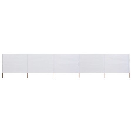 5-panel windbreak in white sand fabric 600x120 cm by vidaXL, Umbrellas - Ref: Foro24-47160, Price: 50,09 €, Discount: %