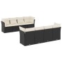 8-teiliges Gartensofa-Set und schwarze synthetische Rattankissen von , Gartensets - Ref: Foro24-3217306, Preis: 586,83 €, Rab...