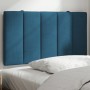 Blue velvet padded bed headboard 80 cm by , Headboards and footboards - Ref: Foro24-374647, Price: 34,59 €, Discount: %