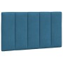 Blue velvet padded bed headboard 80 cm by , Headboards and footboards - Ref: Foro24-374647, Price: 34,59 €, Discount: %