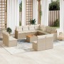 12-piece garden sofa set and brown synthetic rattan cushions by , Garden sets - Ref: Foro24-3258495, Price: 933,96 €, Discoun...