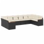 Set de sofás de jardín 10 pzas cojines ratán sintético negro de , Conjuntos de jardín - Ref: Foro24-3258724, Precio: 577,99 €...