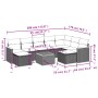 10-piece garden sofa set with gray synthetic rattan cushions by , Garden sets - Ref: Foro24-3258952, Price: 579,54 €, Discoun...