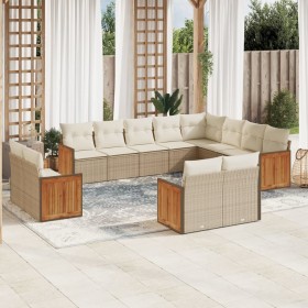 12-teiliges Gartensofa-Set und braune synthetische Rattankissen von , Gartensets - Ref: Foro24-3260595, Preis: 1,00 €, Rabatt: %