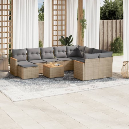 11-piece garden sofa set with beige synthetic rattan cushions by , Garden sets - Ref: Foro24-3258965, Price: 757,76 €, Discou...