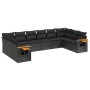 Set de sofás de jardín 10 pzas cojines ratán sintético negro de , Conjuntos de jardín - Ref: Foro24-3259563, Precio: 671,72 €...