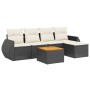 6-piece garden sofa set and black synthetic rattan cushions by , Garden sets - Ref: Foro24-3224978, Price: 371,20 €, Discount: %