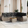 7-teiliges Gartensofa-Set mit grauen PE-Rattan-Kissen von , Gartensets - Ref: Foro24-3225024, Preis: 473,11 €, Rabatt: %