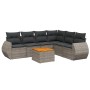 7-teiliges Gartensofa-Set mit grauen PE-Rattan-Kissen von , Gartensets - Ref: Foro24-3225024, Preis: 473,11 €, Rabatt: %