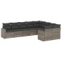 Set de muebles de jardín 9 pzas y cojines ratán sintético gris de , Conjuntos de jardín - Ref: Foro24-3219430, Precio: 584,99...