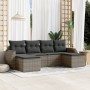 6-piece garden furniture set and gray synthetic rattan cushions by , Modular outdoor sofas - Ref: Foro24-3221719, Price: 377,...