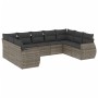 9-piece garden furniture set and gray synthetic rattan cushions by , Modular outdoor sofas - Ref: Foro24-3221799, Price: 609,...