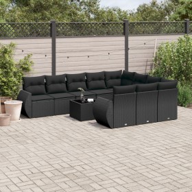 11-piece garden sofa set and black synthetic rattan cushions by , Modular outdoor sofas - Ref: Foro24-3221894, Price: 718,44 ...