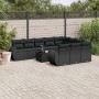 11-teiliges Gartensofa-Set und schwarze synthetische Rattankissen von , Modulare Sofas für den Außenbereich - Ref: Foro24-322...