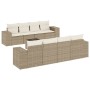 Set de sofás de jardín 9 pzas con cojines ratán sintético beige de , Sofás modulares de exterior - Ref: Foro24-3222347, Preci...