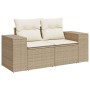 Set de sofás de jardín 9 pzas con cojines ratán sintético beige de , Sofás modulares de exterior - Ref: Foro24-3222347, Preci...