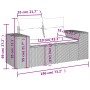 4-teilige Gartensofagarnitur und graue synthetische Rattankissen von , Modulare Sofas für den Außenbereich - Ref: Foro24-3222...