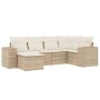 Gartensofa-Set mit Kissen, 6-teilig, beiges synthetisches Rattan von , Gartensets - Ref: Foro24-3222857, Preis: 526,29 €, Rab...