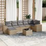 Gartensofa-Set mit beigen Kissen 8 Stück PE-Rattan von , Gartensets - Ref: Foro24-3222888, Preis: 564,30 €, Rabatt: %