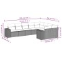 9-piece garden furniture set and gray synthetic rattan cushions by , Garden sets - Ref: Foro24-3223039, Price: 609,22 €, Disc...