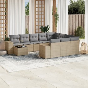 11-teiliges Gartensofa-Set mit beigen synthetischen Rattankissen von , Gartensets - Ref: Foro24-3223128, Preis: 788,85 €, Rab...