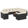 Gartensofa- und Kissenset 13-teilig aus schwarzem synthetischem Rattan von , Gartensets - Ref: Foro24-3223949, Preis: 897,19 ...