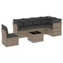 7-piece garden sofa set with gray PE rattan cushions by , Garden sets - Ref: Foro24-3249549, Price: 444,57 €, Discount: %