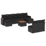 Set de sofás de jardín 10 pzas cojines ratán sintético negro de , Conjuntos de jardín - Ref: Foro24-3258779, Precio: 611,44 €...