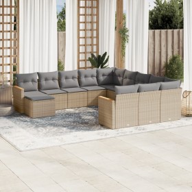 12-piece garden sofa set and brown synthetic rattan cushions by , Garden sets - Ref: Foro24-3258986, Price: 894,66 €, Discoun...