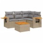 Gartensofa-Set mit Kissen, 5-teilig, beiges synthetisches Rattan von , Gartensets - Ref: Foro24-3259182, Preis: 376,02 €, Rab...