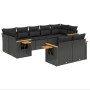 8-piece garden sofa set and black synthetic rattan cushions by , Garden sets - Ref: Foro24-3259528, Price: 630,51 €, Discount: %