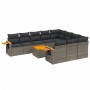 11-teiliges Gartensofa-Set und graue synthetische Rattankissen von , Gartensets - Ref: Foro24-3259589, Preis: 697,49 €, Rabat...