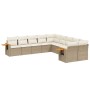 Gartensofa-Set mit beigen Kissen, 10-teilig, synthetisches Rattan von , Gartensets - Ref: Foro24-3259594, Preis: 725,49 €, Ra...