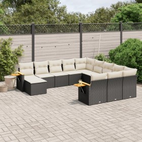 11-teiliges Gartensofa-Set und schwarze synthetische Rattankissen von , Gartensets - Ref: Foro24-3259606, Preis: 641,57 €, Ra...