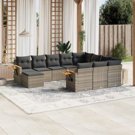 11-piece garden sofa set and gray synthetic rattan cushions by , Garden sets - Ref: Foro24-3259610, Price: 698,16 €, Discount: %