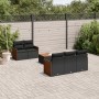 6-teiliges Gartensofa-Set und schwarze synthetische Rattankissen von , Gartensets - Ref: Foro24-3259864, Preis: 421,06 €, Rab...