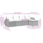 Garden sofa set with cushions 5 pieces gray synthetic rattan by , Garden sets - Ref: Foro24-3253627, Price: 349,73 €, Discoun...